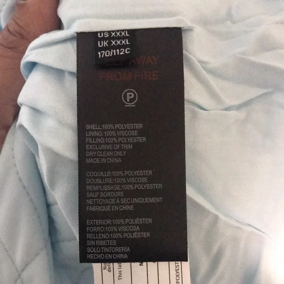 NWT Urban Outfitters UO Sasha Quilted Bomber Jacket Blue XXXL Relaxed Fit Crop - Picture 13 of 14